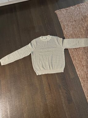 Men's Crewneck Knit Sweater - Light Beige